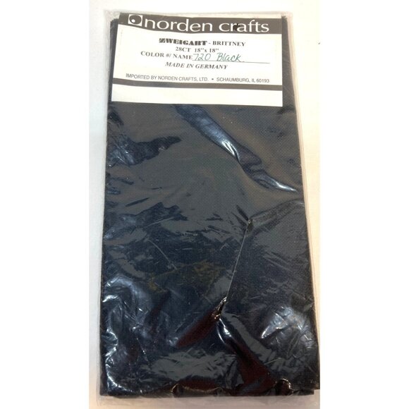 Zweigart Brittney 28CT 18" x 18" Black Cross Stitch Fabric - Picture 1 of 2